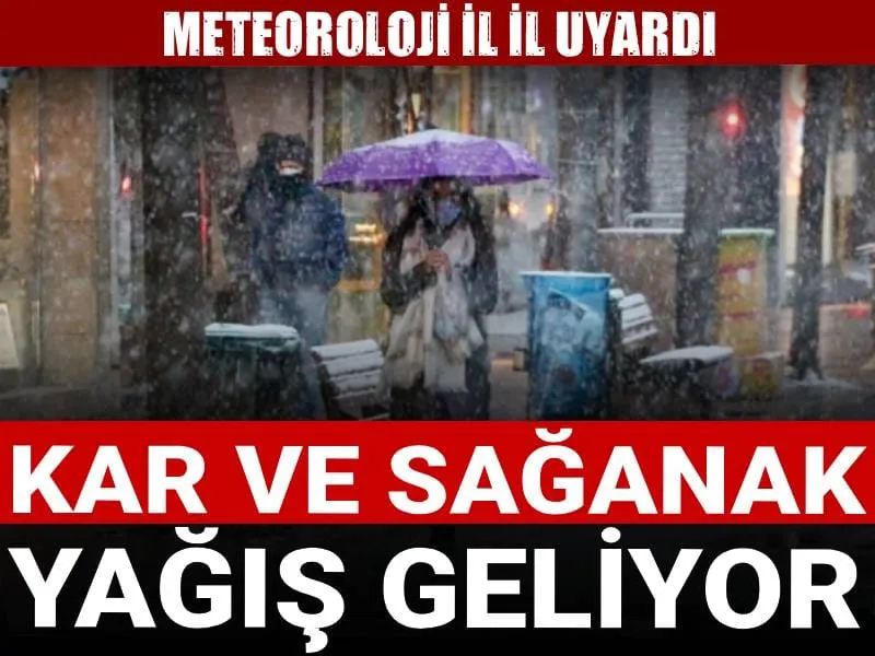 Meteoroloji il il uyardı: Kar ve sağanak yağış geliyor