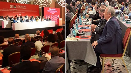 'Milliyetçi' olduğu sanılan Mansur Yavaş CHP'nin Sosyalist Enternasyonal toplantısına katıldı