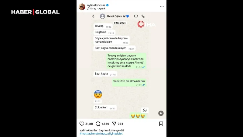 Minguzzi'nin teyzesinden duygulandıran bayram paylaşımı: "Bayram kime geldi"