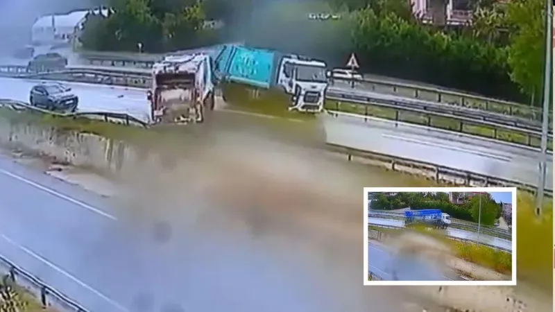 E-5'te Kamyonlar Dans Etti! İstanbul'da Faciadan Dönüldü