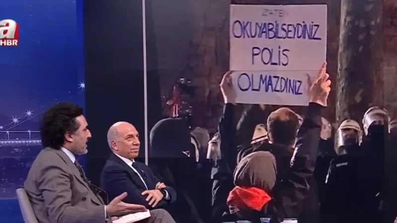 Polis memurlarına pankartla hedef alan vandallara ders niteliğinde ayar!
