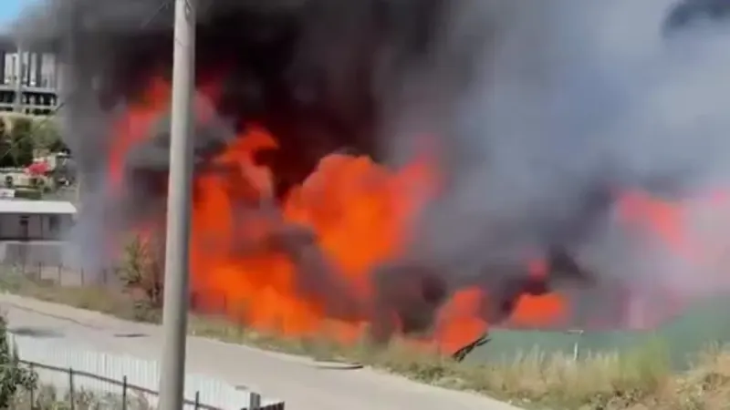 Palet Fabrikasında Yangın! Alevler Şehirde Paniğe Neden Oldu